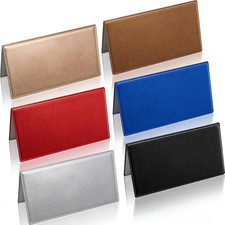Geyoga 6 Pcs Vinyl Checkbook Cover Top Tear Check Holders Light Color
