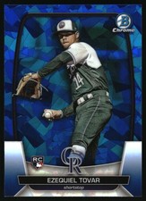 2023 Bowman Chrome Sapphire Ezequiel Tovar #23 Baseball Card