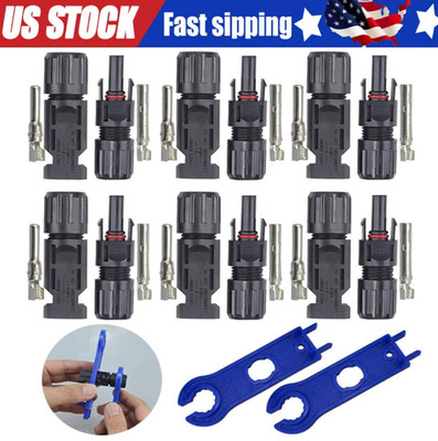10/20/50/100 Pairs Male Female Solar Cable Connectors For DIY Solar Panel US