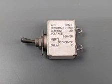 (2) AIRPAX M39019/01-259 Magnetic Circuit Breakers 20A 240VAC (50VDC) Delay C