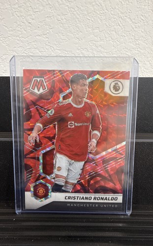 Cristiano Ronaldo [Reactive Red Mosaic] #142 2021 Panini Mosaic Premier League card
