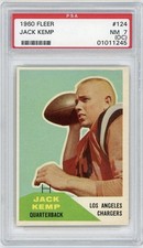 JACK KEMP 1960 FLEER FOOTBALL ROOKIE CARD #124 PSA 7 NEAR MINT OC BUFFALO BILLS. rookie card picture