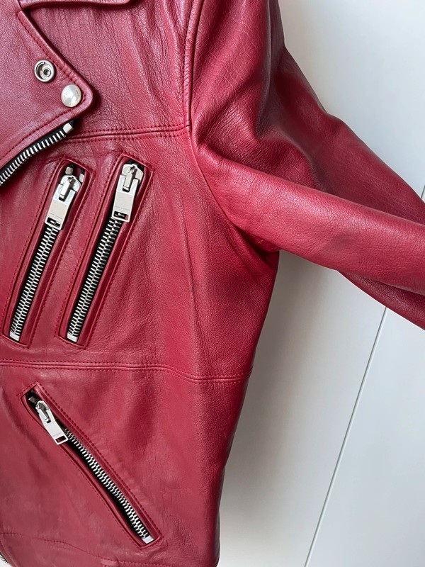 Saint Laurent RED multizip biker SS14 leather jacket Hedi Slimane image 9