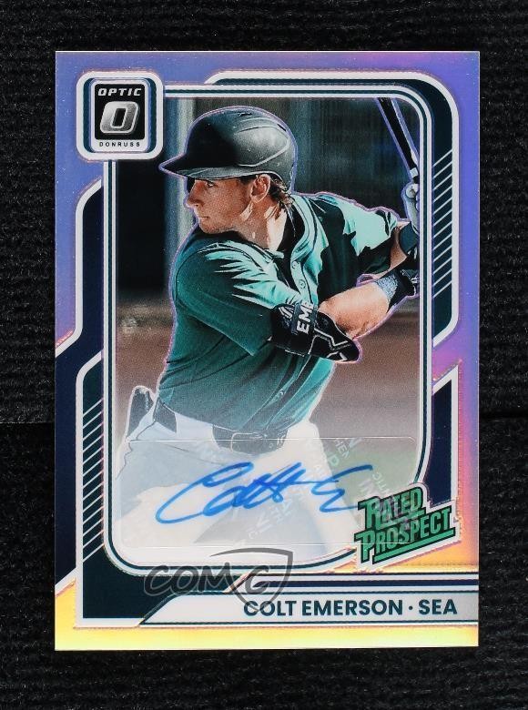 2026 Panini Donruss Optic Rated Prospects Signatures Colt Emerson #165 Auto 11xg
