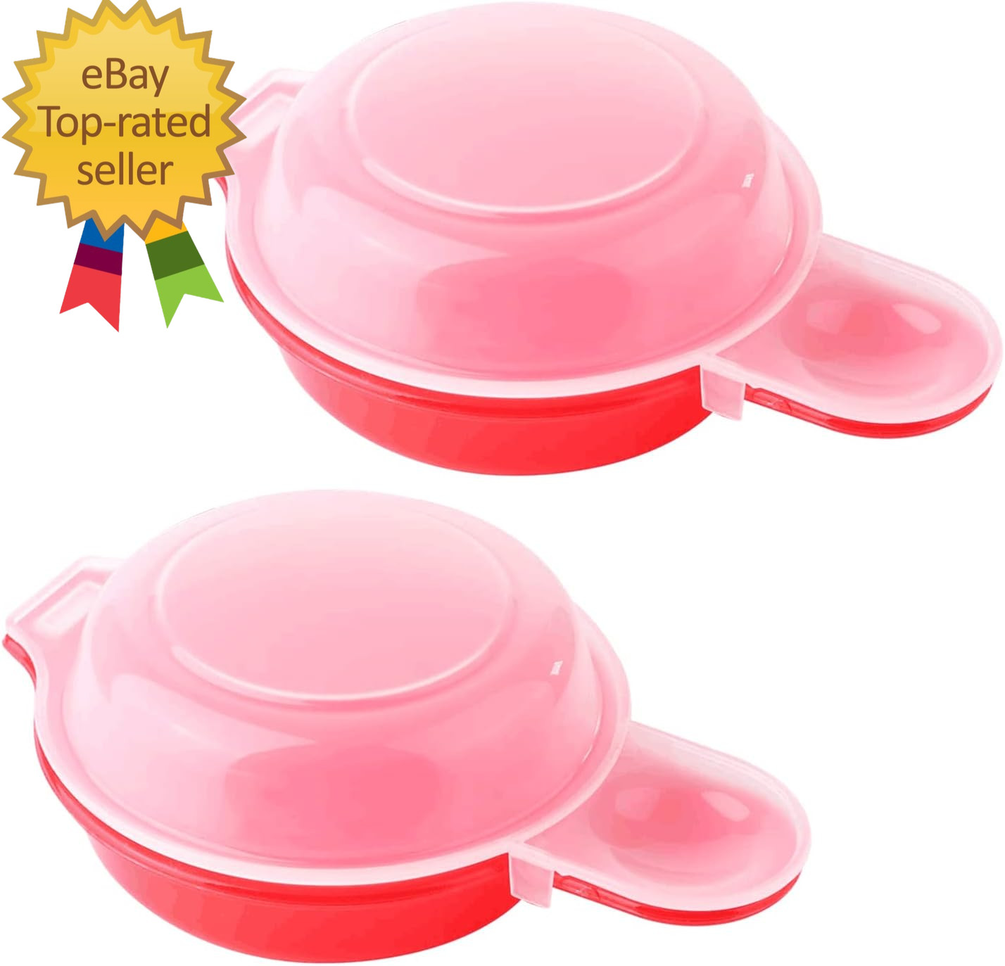 2Pcs-Microwave Egg Cooker,Microwave Egg Maker,1 Minute Fast Egg Hamburg Omelet M