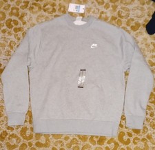 NIKE LONG SLEEVE CREWNECK SWEATSHIRT ' LIGHT GREY ' MEDIUM, Unisex