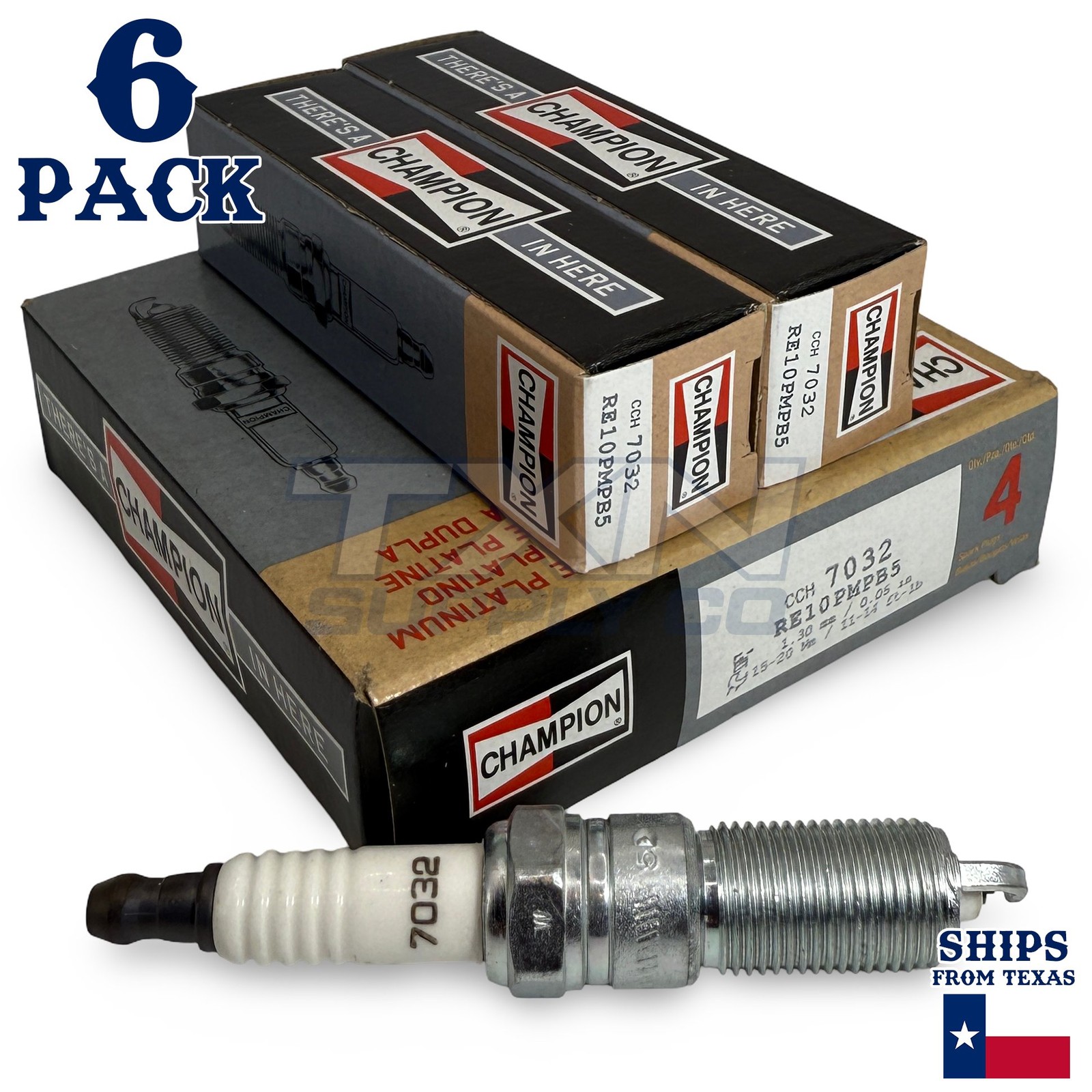 6 Pack Champion Spark Plug - For 2011-2017 Ford F-150 3.5L