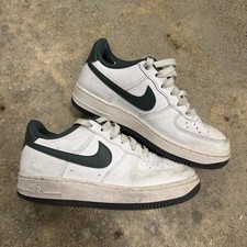 Nike Air Force 1 "White/Oil Green/ Grade School Boys' Shoe FV5948-110 Sz 2Y