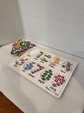 Melissa and Doug Wooden Puzzle NUMBERS learn to count 0-9 count items play fun 