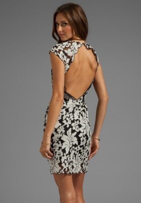 cream lace backless dress Reese Lace Gown – SAU LEE main image 0