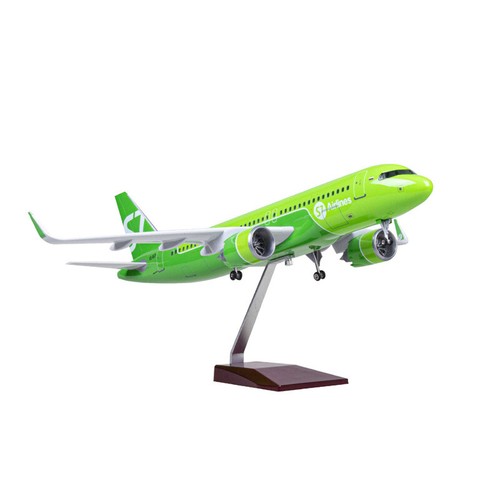 47cm Siberian Airlines Airbus A320neo simulation aircraft with wheels and lights - Picture 5 of 22