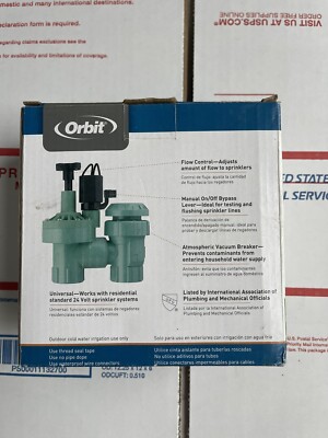 Orbit Heavy Duty 3/4'' Anti-Siphon Sprinkler Valve 57623 with Flow Control