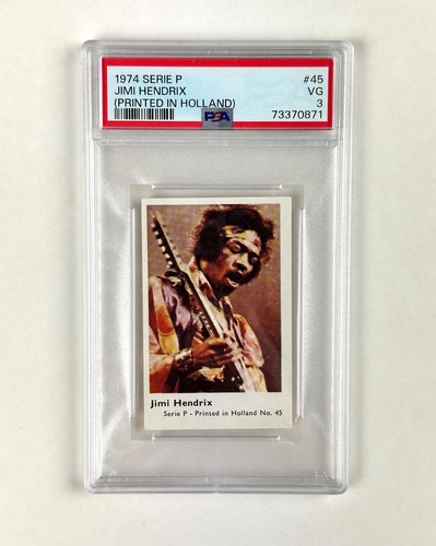 1974 Jimi Hendrix Holland Karte Serie P #45 PSA