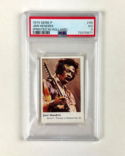 1974 Jimi Hendrix Holland card Serie P #45 PSA - Picture 1 of 2