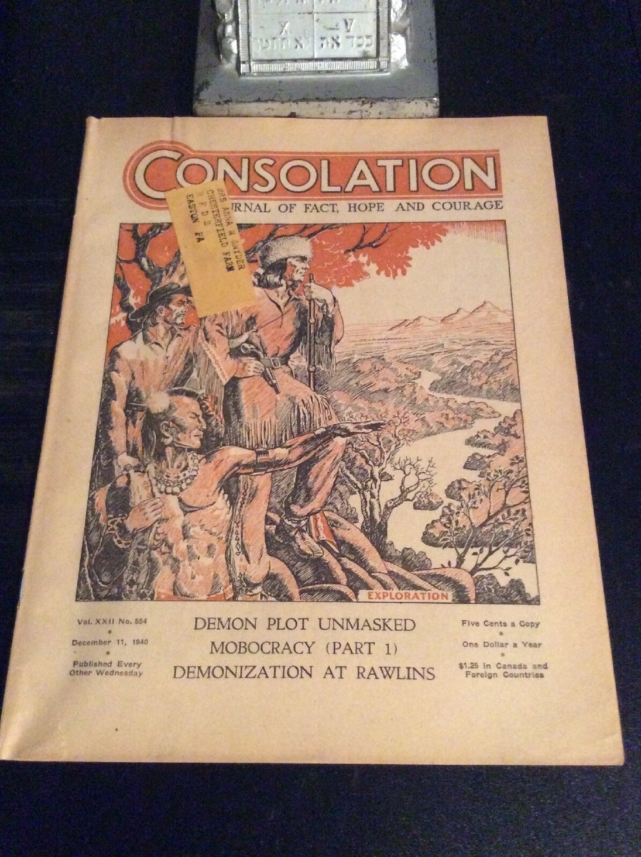 Watchtower Jehovah Original Consolation December 11 1940 Vol. XXII