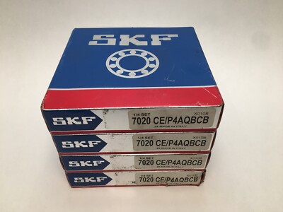 SKF 7020CEP4AQBCB Angular Bearing 100x150x24 mm 7020-CE-P4A-QBCB ABEC7 Italy Set