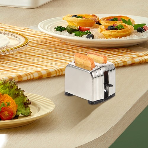 Miniatur-Brottoaster Puppenhaus-Brotbackmaschine Spielzeug-Küchengeräte Kind