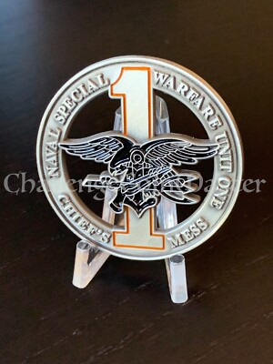 #ad #ad Navy Seal Naval Special Warfare Unit One Guam Task Force 71 CPO Challenge Coin $44.99