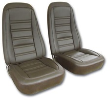 Corvette C3 Leather Seat Covers Dark Brown Leathervinyl Original 1976-1978 Corvette C3 Leather Seat Covers Dark Brown Leathervinyl Original 1976-1978