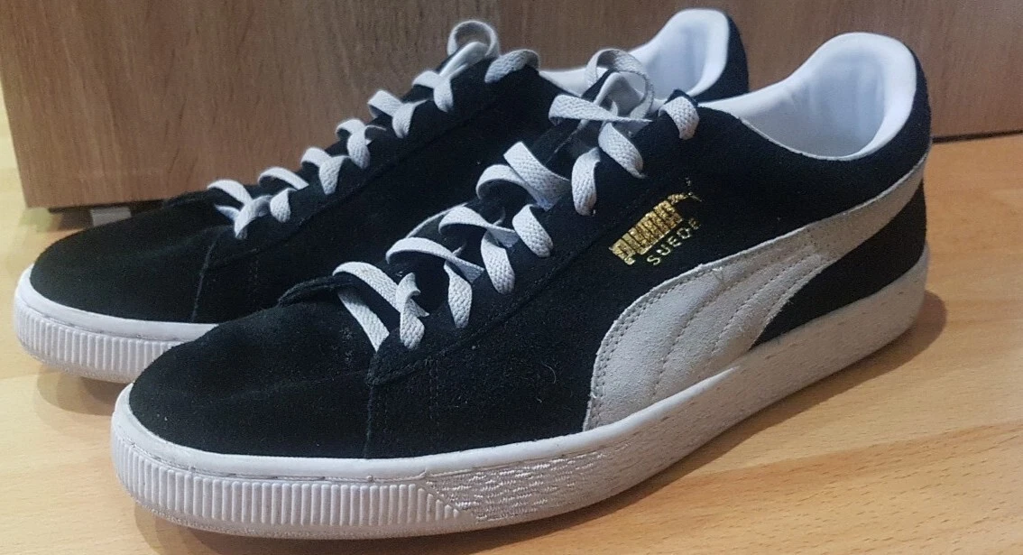 PUMA scamosciato nero bianco taglia EU 45