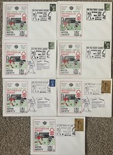 Nottingham Forest v Notts County 1974 Set Of 7 Dawn First Day Covers