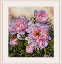 Merejka Counted Cross Stitch Kit Tender Peonies K-177