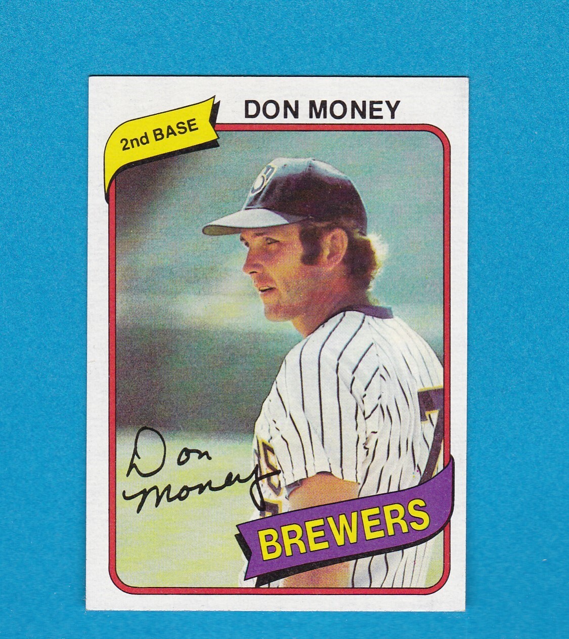 1980 TOPPS BASEBALL SET BREAK 595 DON MONEY BREWERS NM/MT