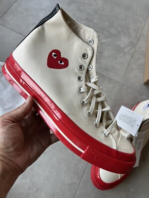 Comme des Garçons PLAY x Converse Heart Sneakers Trainers Shoes 9.5