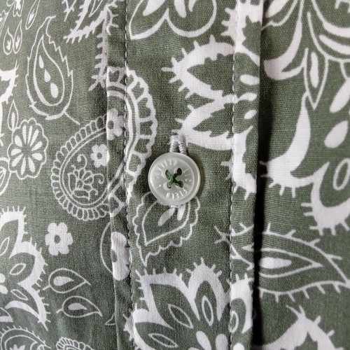 LICHFIELD New Zealand mens size 3XL shirt green paisley floral 100% cotton - Picture 3 of 9