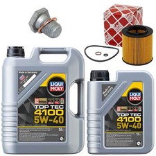 Motoröl Filter Set 4100 5W-40 LIQUI MOLY 6 Liter + Schraube für BMW X4 4er 428i
