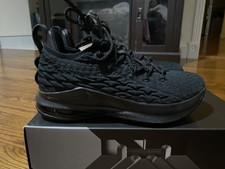 lebron 15 low triple black