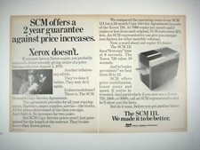 SCM 111 Copier Copy Service Xerox 720 Vintage 1970's Print AD 2 Page Office