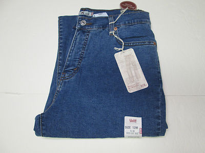 LEVI 512 STRETCH SLIM BOOT CUT JEANS MS SZ 12 MED  NWT