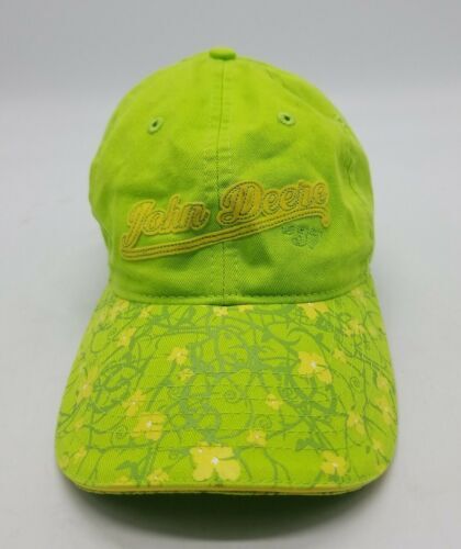 John Deere Yellow Farm Chick Cap with Green Undervisor NWOT John Deere Green Snapback Yellow Mesh Trucker Hat Licensed  main image 3