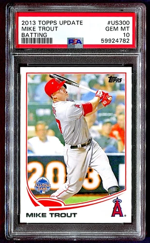 2013 MIKE TROUT PSA 10 GEM MINT #US300 TOPPS UPDATE BATTING *SHIPS FREE