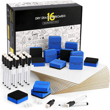 Double-Sided Small White Board for Classroom, 9 X 12 Inches Dry Erase Lap Boards