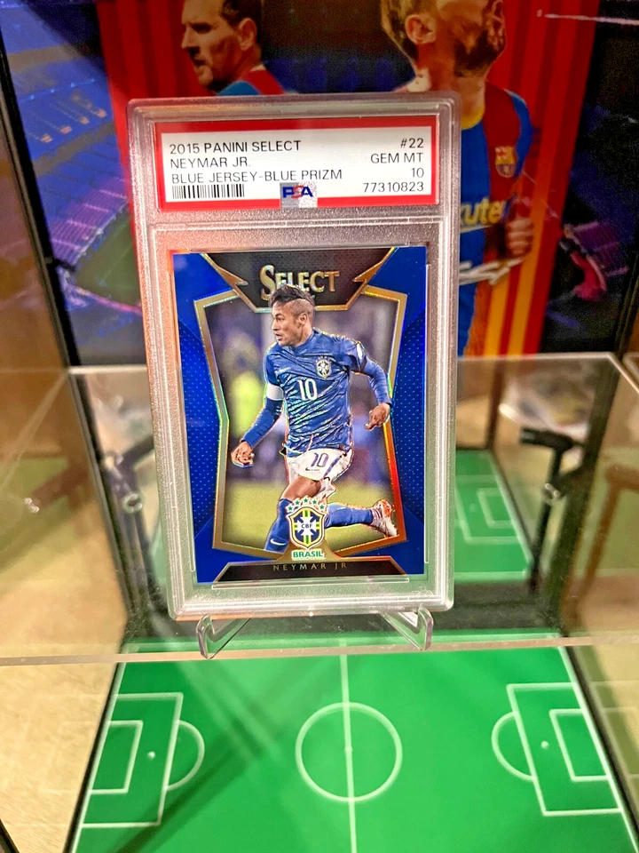 2015-16 Panini Select Blue Prizm /299 Neymar Jr #22 PSA 10 GEM MINT - Image 3 of 4