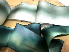 silk ribbon 1.5" on the bias hand dyed 1yd made in USA