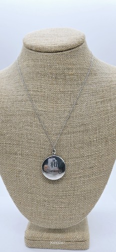 Sterling Silver Pendant Necklace 925 MARCASITE Dyed Jade HARMONY reversible 18" - Picture 7 of 8