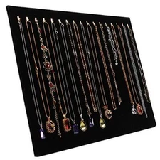 Necklace Display Jewelry Tray Organizer Pad with 17 Hooks for Pop Up Shop