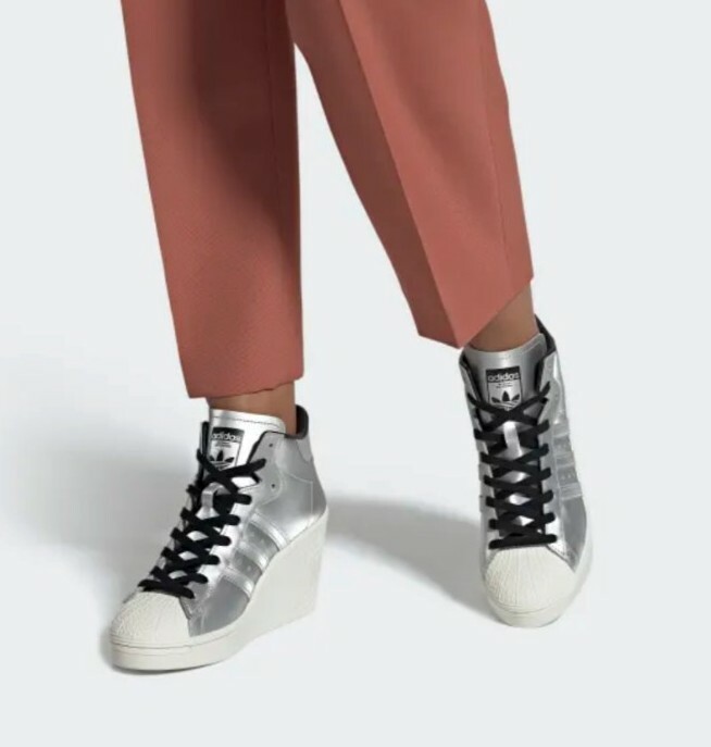 NIB adidas Superstar Ellure Shoe Sneaker FW3202 Casual Wedge