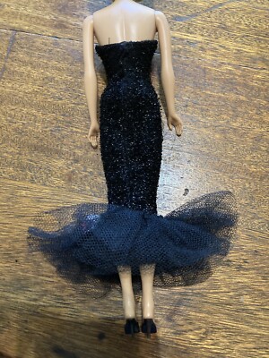Vintage BARBIE SOLO IN THE SPOTLIGHT #982 Original Long Black Glitter Dress  1960 | eBay