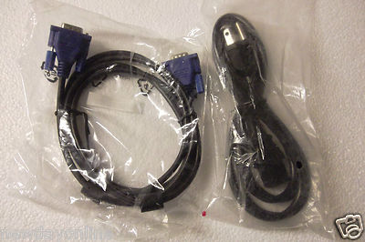 Computer Power Cable + Monitor Cable Quantity: 1 Power & 1 Monitor Cables NEW