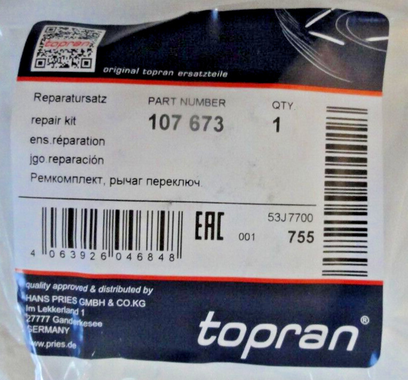 Gear Lever Shift Linkage Repair Seat Toledo 1 VW Golf 2 Jetta 2 Topran 107673