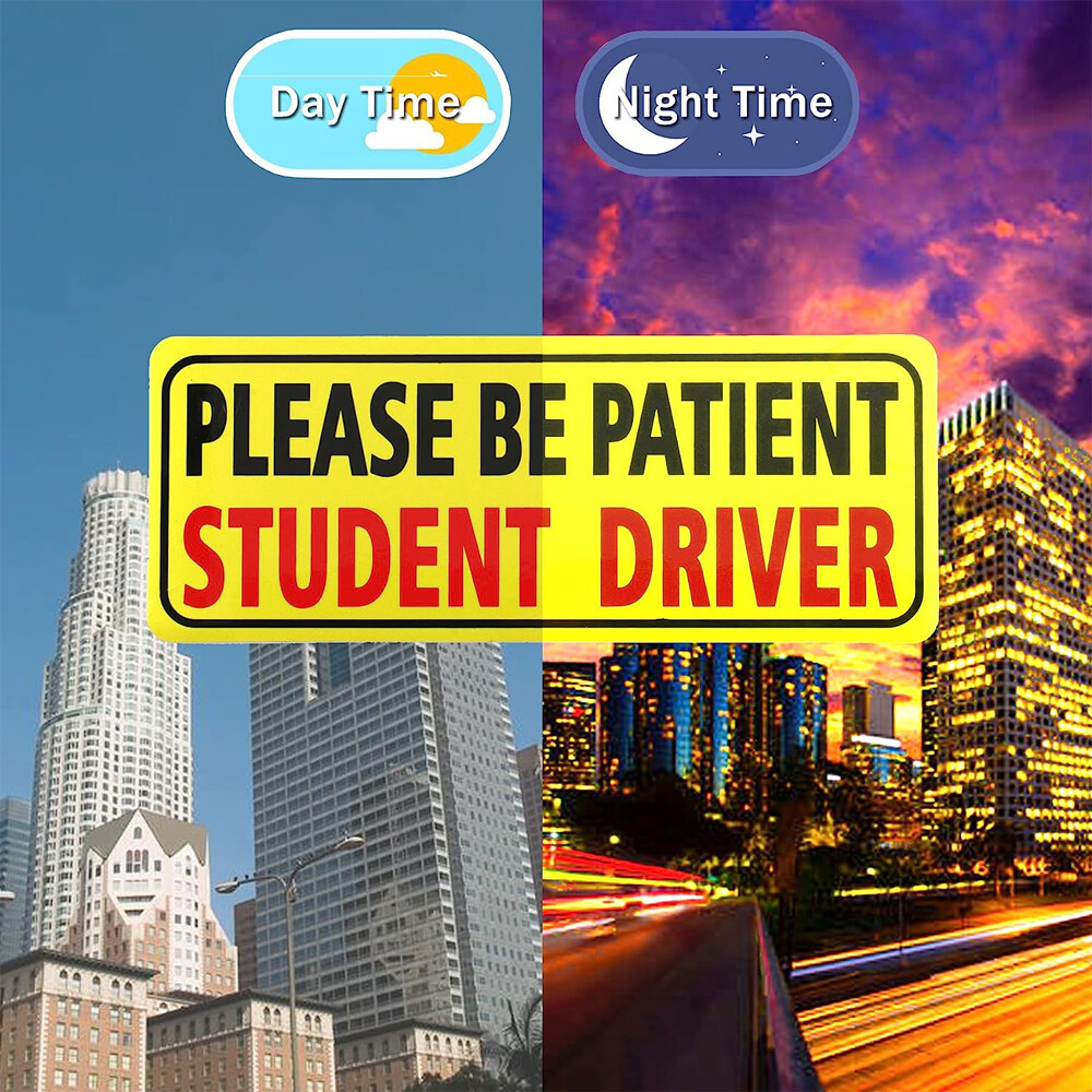 Please Be Patient Student Driver Magnetic Car Sign