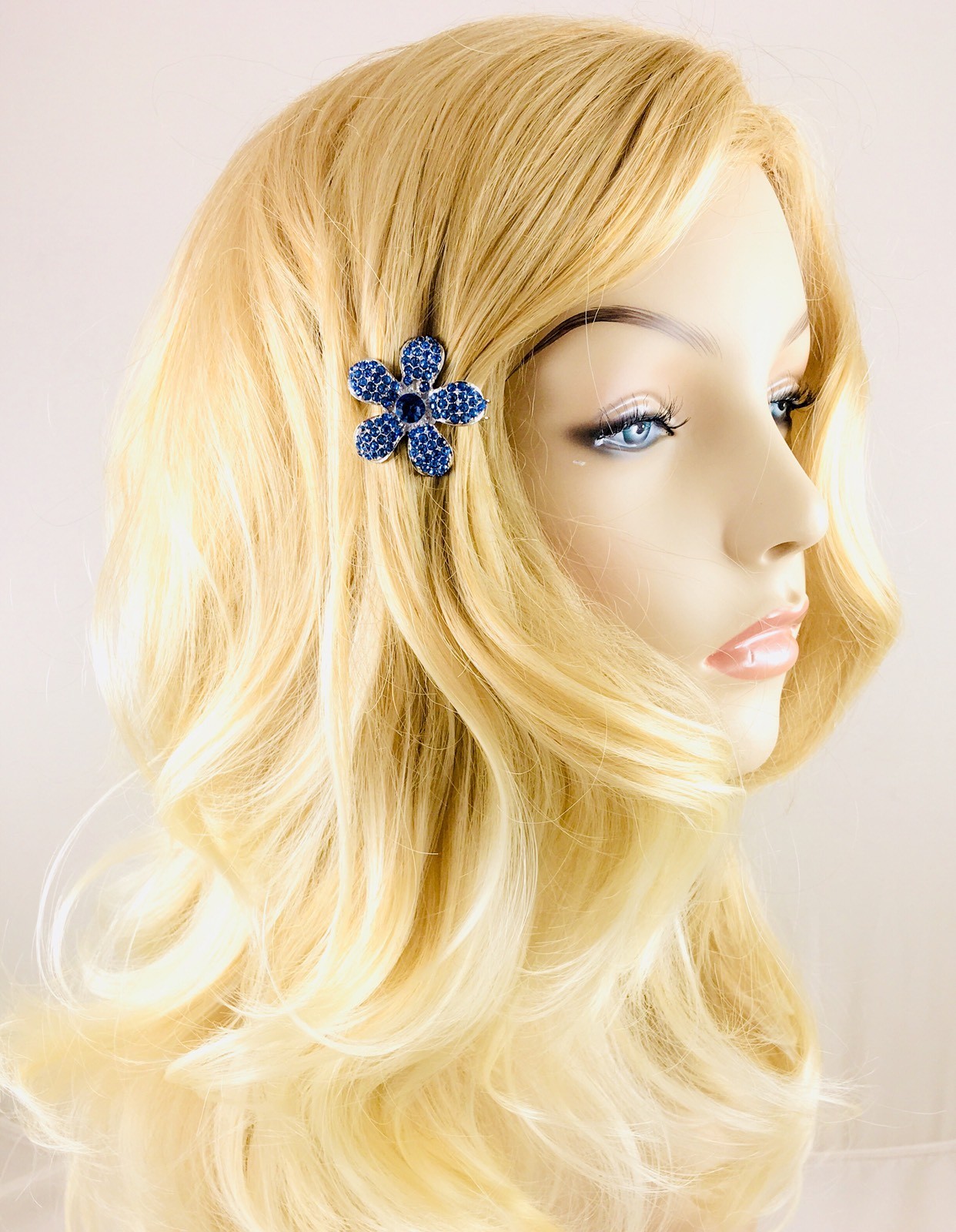 USA Flower Hair Clip Hairpin Rhinestone Crystal Small Barrette