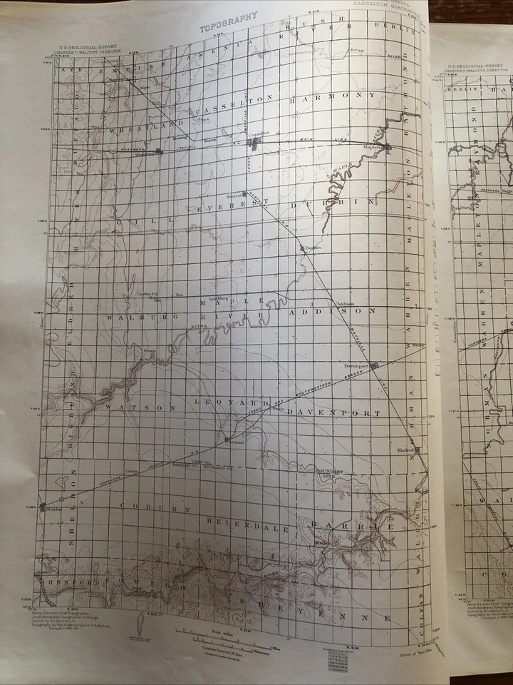 Antique 1905 US Geological Atlas Casselton-Fargo North Dakota MN Folio Maps - Image 3 of 4
