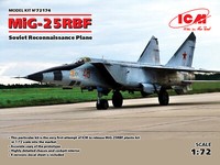 Mig-25 Rbf, Soviet Reconnaissance Flugzeug 1:72 Kunststoff Modell Kit Icm