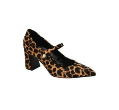 Crown & Ivy - Avery Heeled Mary Janes - Color Leopard - 2.5'' heel Medium width