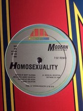 Modern Rocketry 12” Mix Vinyl Homosexuality 2 Versions 1986 Megatone LP
